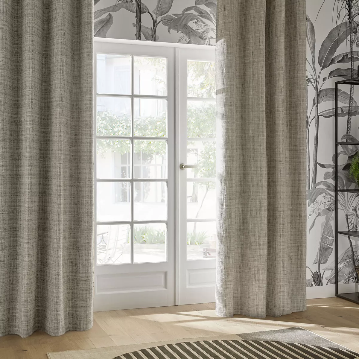 RIDEAU OCC SLUB SETH GC140X260 L, 140 x P, 0,3 x H, 260 cm Gris Clair