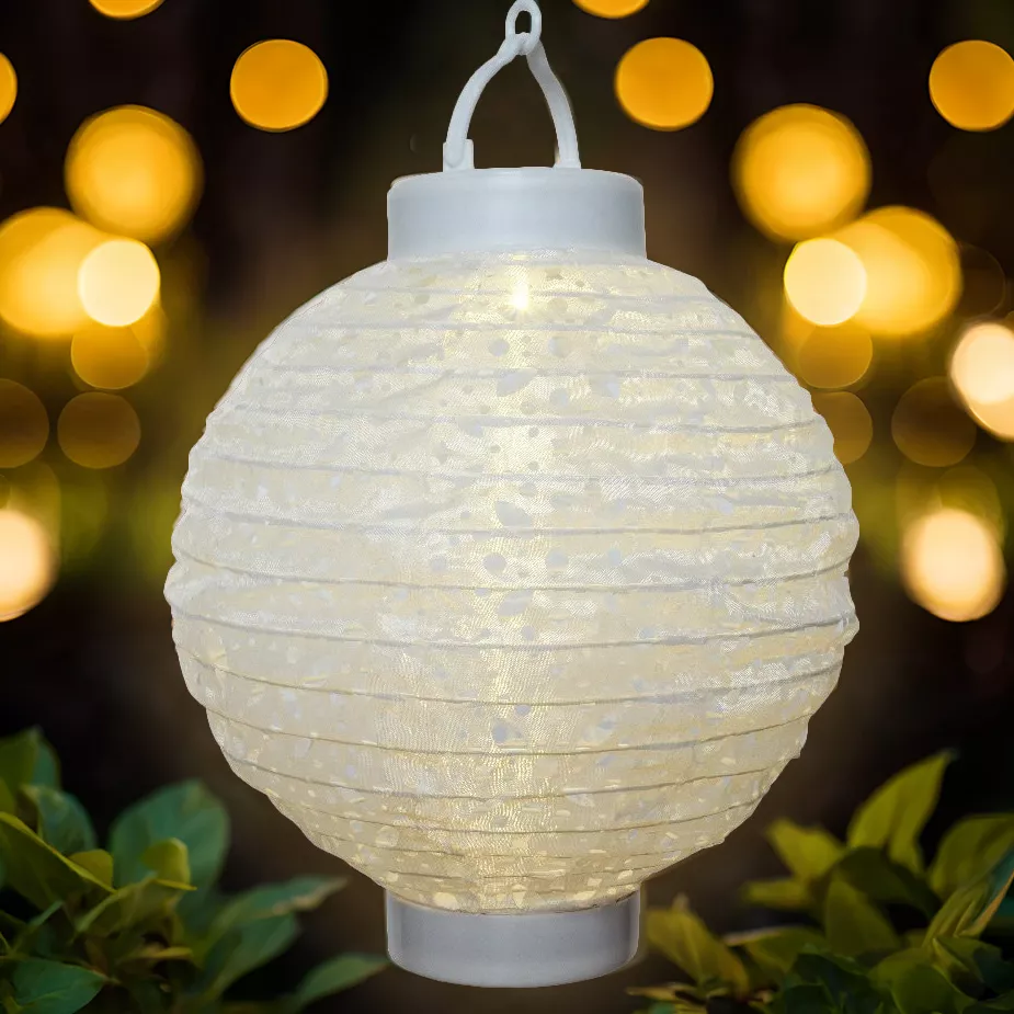 Linterna china solar LED Redonda - Blancoo calido 1