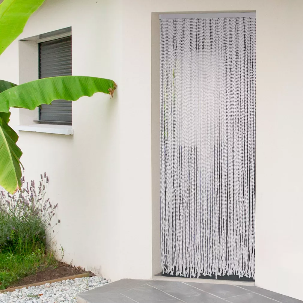 Türvorhang Pompon (90 x 220 cm) Dona Weiß