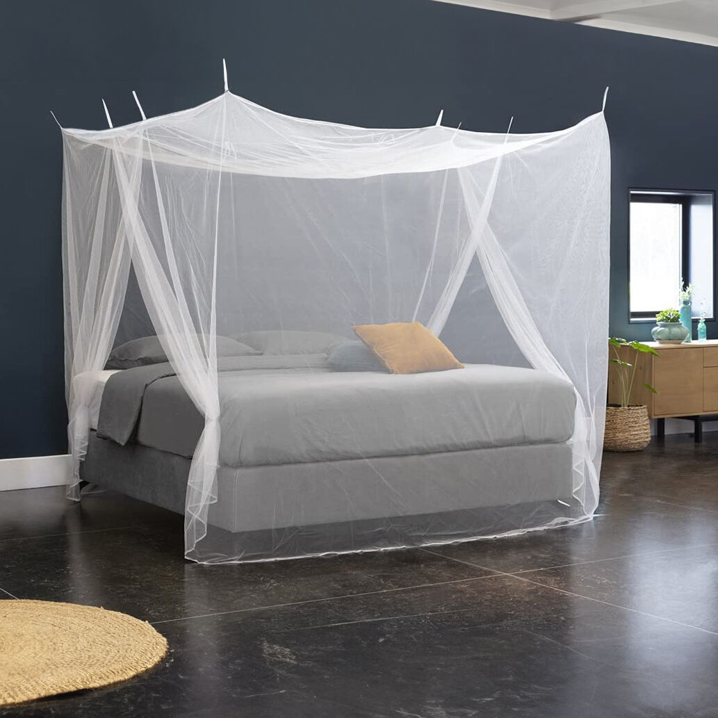 Ciel de lit moustiquaire pour lit 2 personnes (H240 cm) Lio Blanc