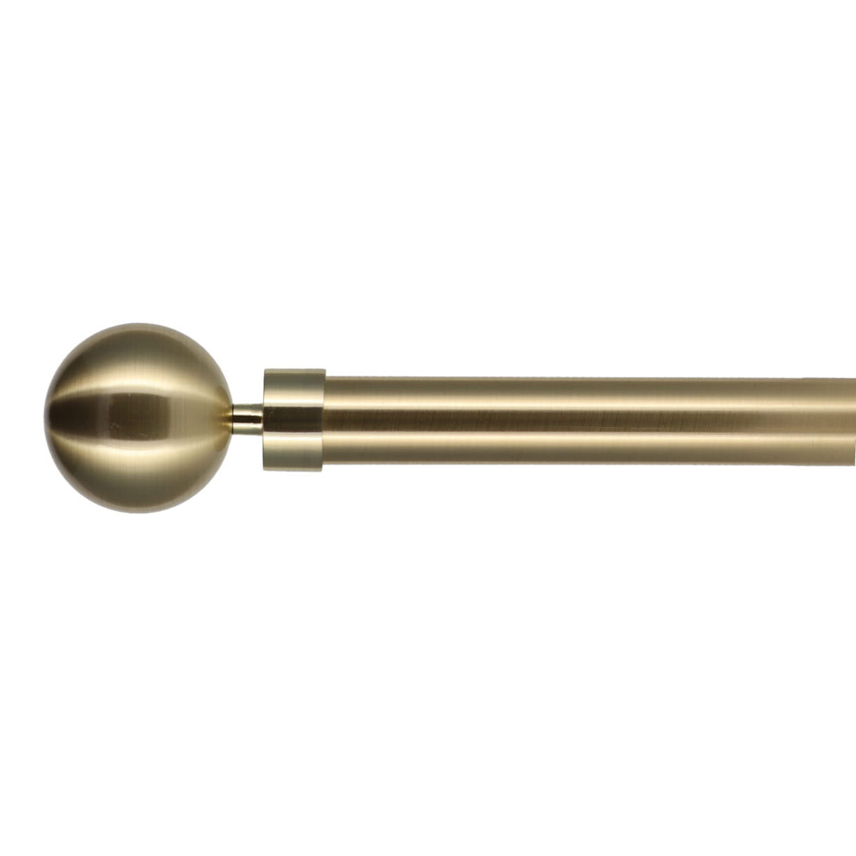 Set Gardinenstange ausziehbar (L210 - L380 cm / D28 mm) Hera Gold