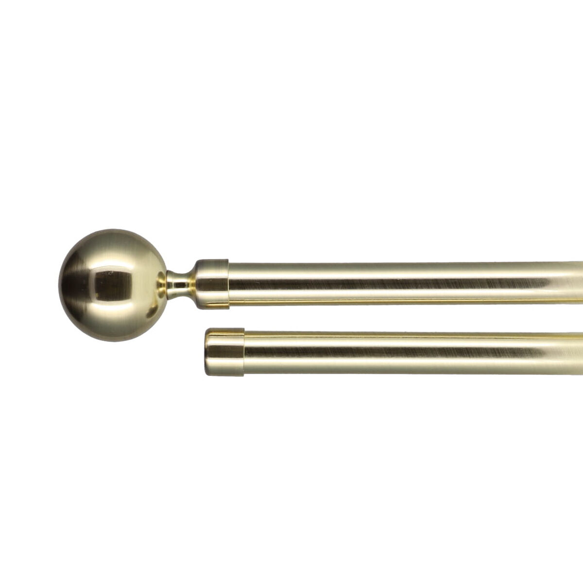 Kit de barra extensible para cortina  doble barra (L120 - L210 cm / D19 mm) Paloma Oro