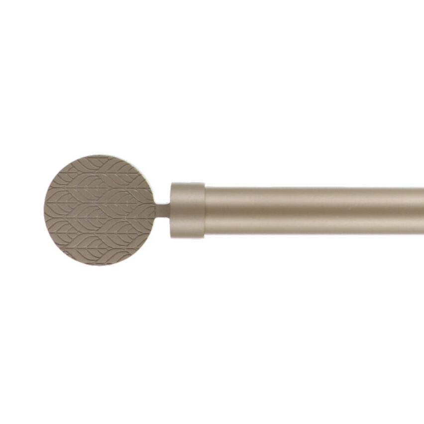Verlengbare Gordijnroede Kit (L210 - L380 cm/ D28 mm) Ontario Goud mat