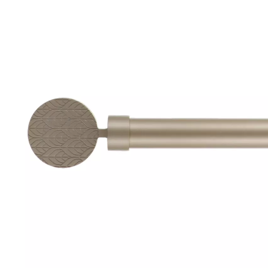 Kit de barra extensible para cortina (L210 - L380 cm / D28 mm) Ontario Oro mate