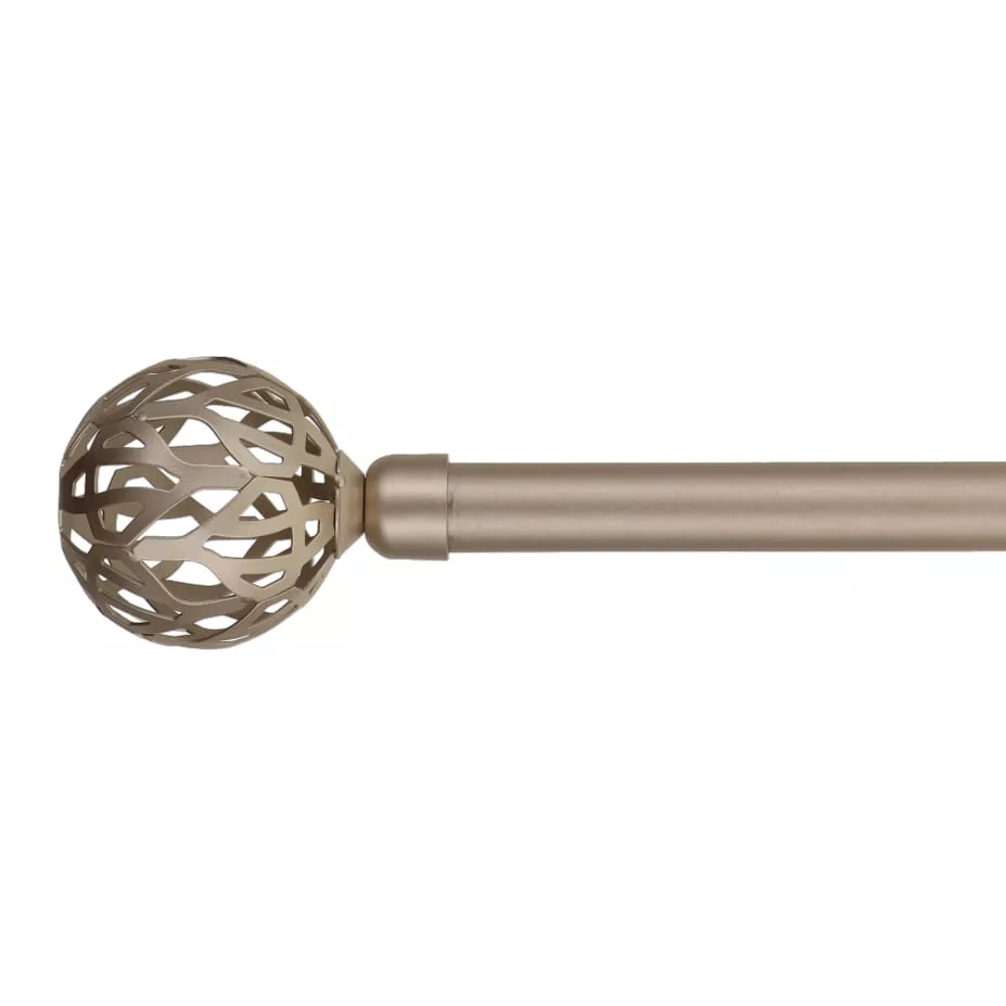 Kit de barra extensible para cortina (L120 - L210 cm / D19 mm) Vintage Oro mate