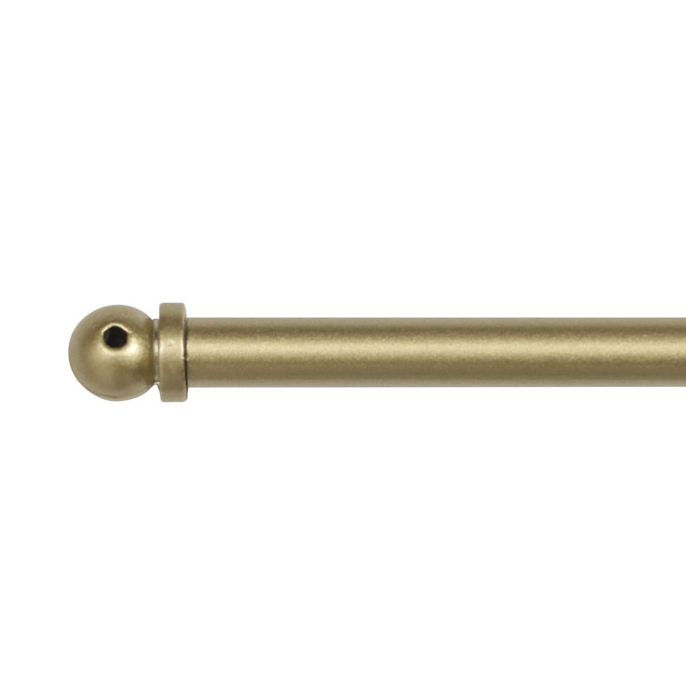 Verlengbare ronde gordijnroede (L60 - 80 cm/D7 mm) Pietro Goud