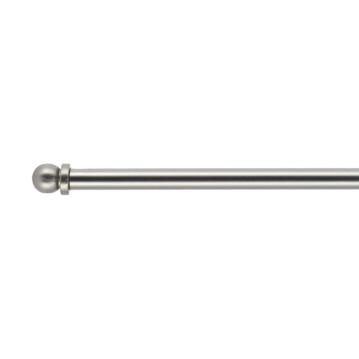 Verlengbare ronde gordijnroede (L40 - 60 cm/D7 mm) Pietro Silver