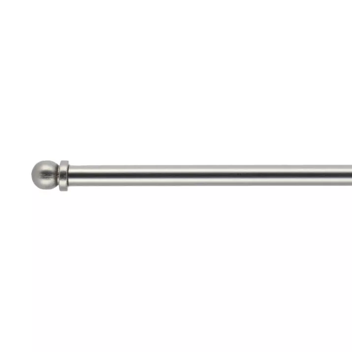 Ausziehbare runde Gardinenstange (L40 - 60 cm /D7 mm) Pietro Silber