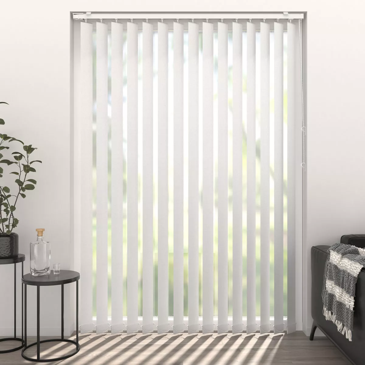 STORE VERTICAL TAMISANT HELSINKI 150X260CM - BLANC