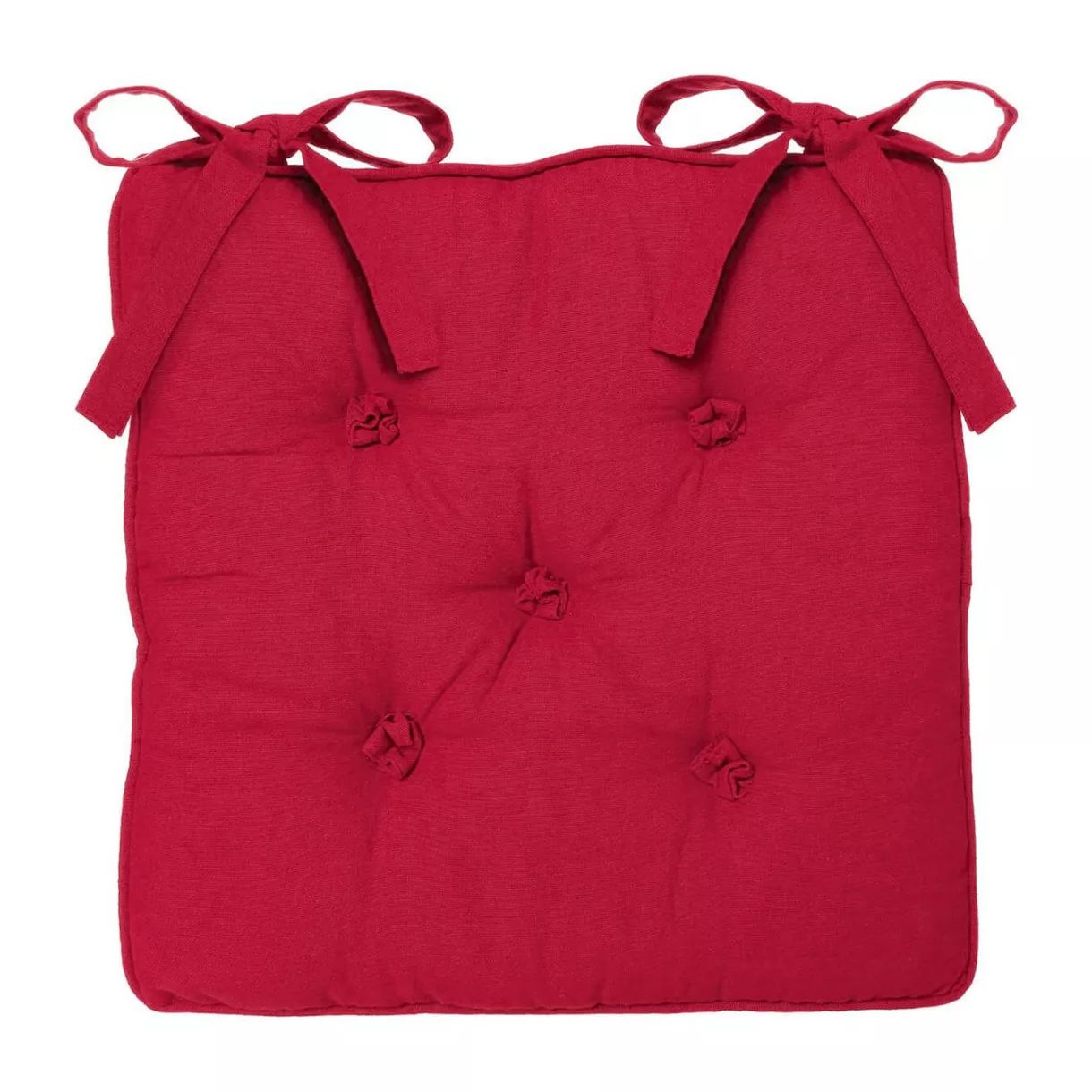 Cojín de silla Datara 5 Botones Rojo 1
