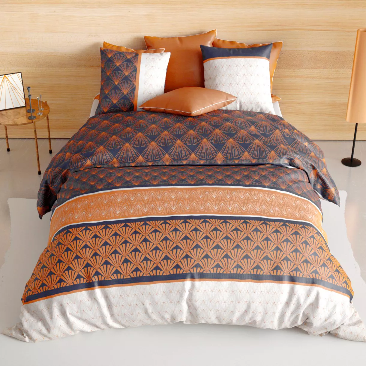 Funda Nórdica y dos fundas para almohada en algodón (240 cm) Toffee Beige 1
