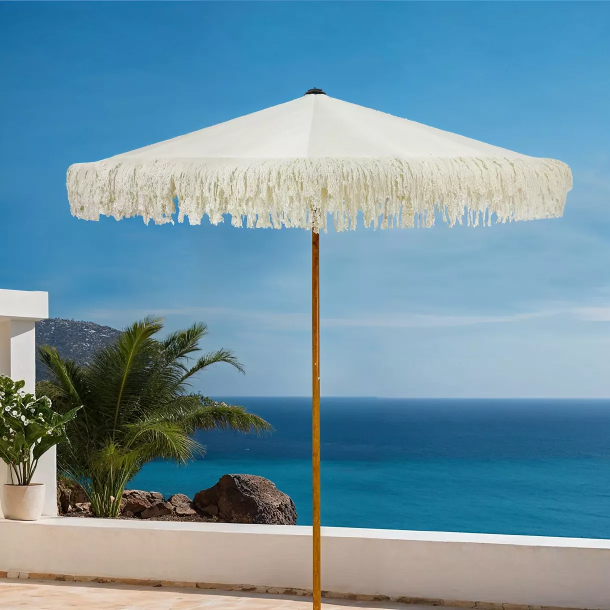 Parasol polyester outdoor
Composition du matŽriau:160g poly blanc dia200.00-H214.00cm