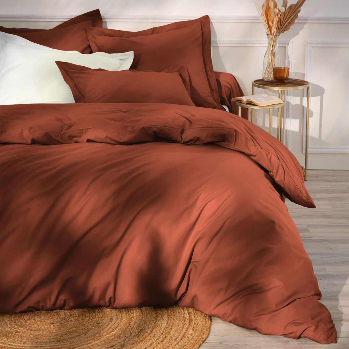 Bettbezug aus Perkal (280 x 240 cm) Cali Terrakotta