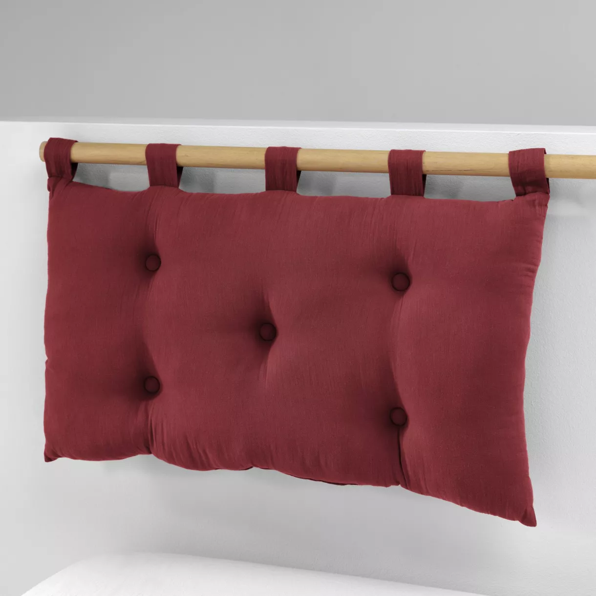 Cabecero en gasa de algodón (80 cm) Gaïa Burdeos 1