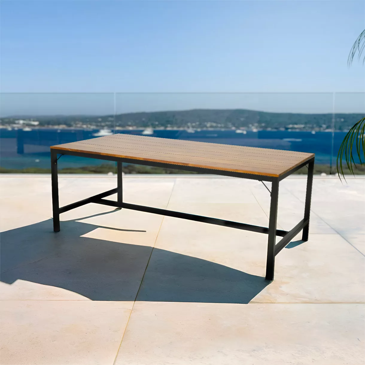 Tuintafel acacia hout 8 zitplaatsen (200 x 100 cm) Hanoï - Naturel