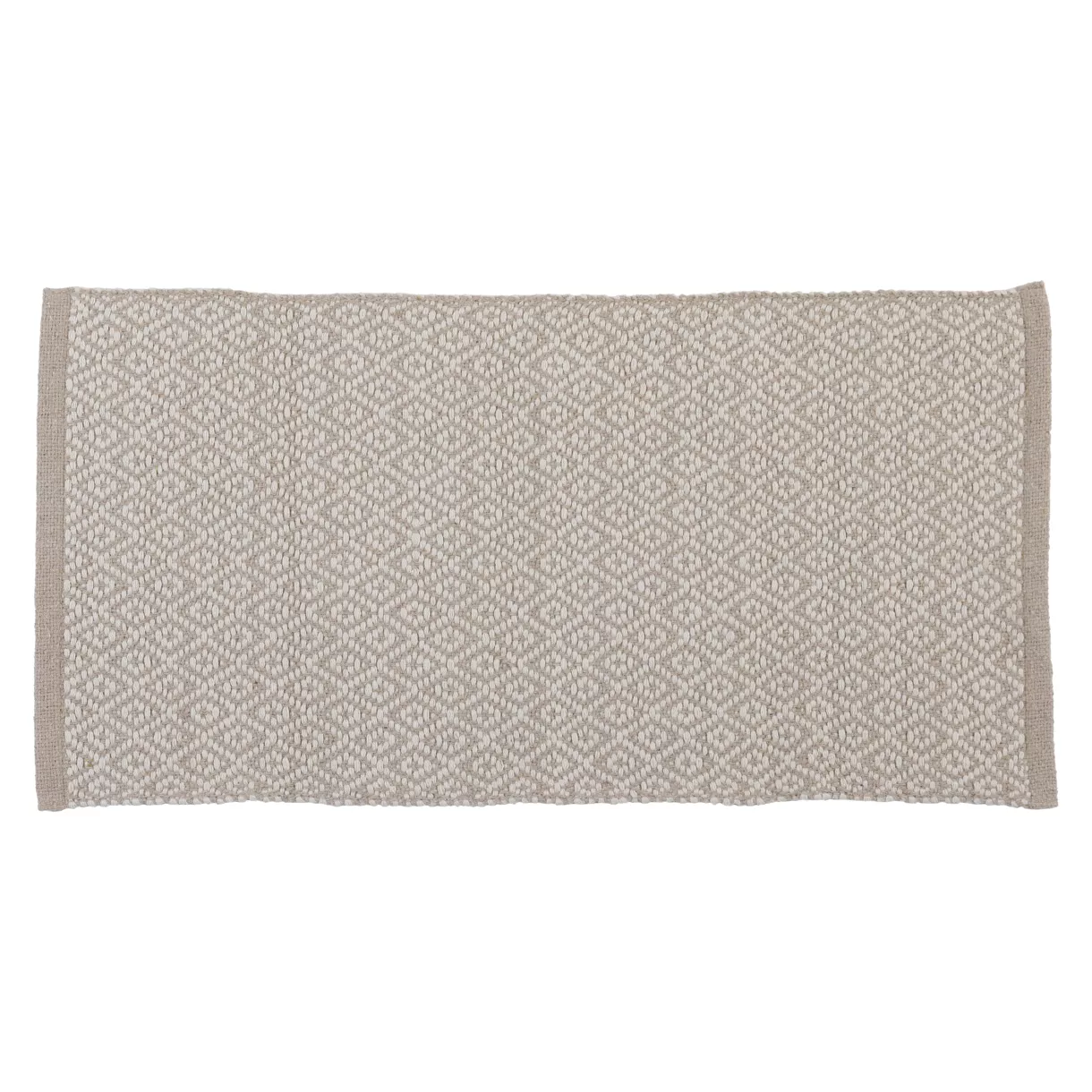 TAPIS ALICE COTON/AUTRES FIBRES 45X90 CM - BEIGE