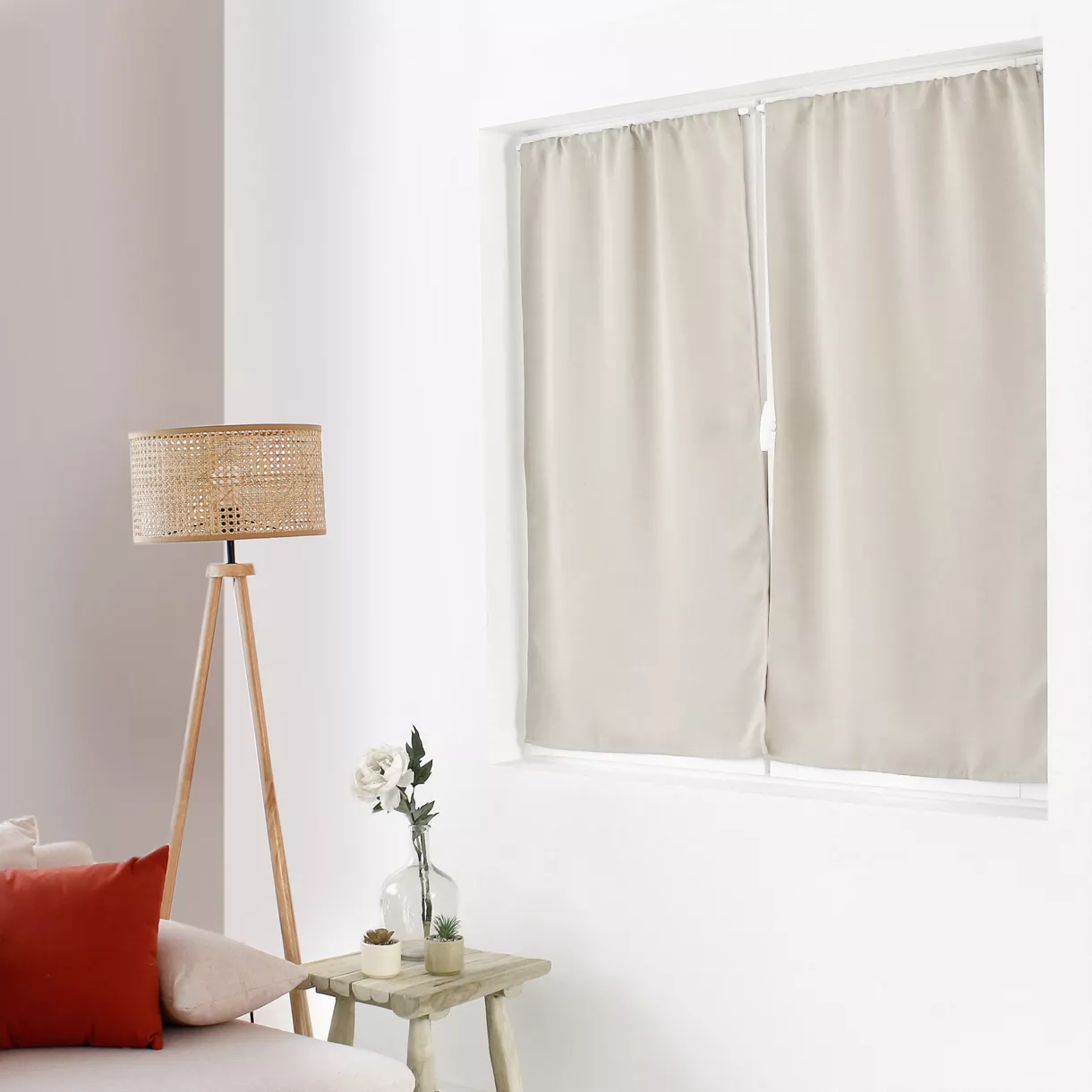 Rideau occultant passe-tringle (60 x 120 cm) Night Beige 1