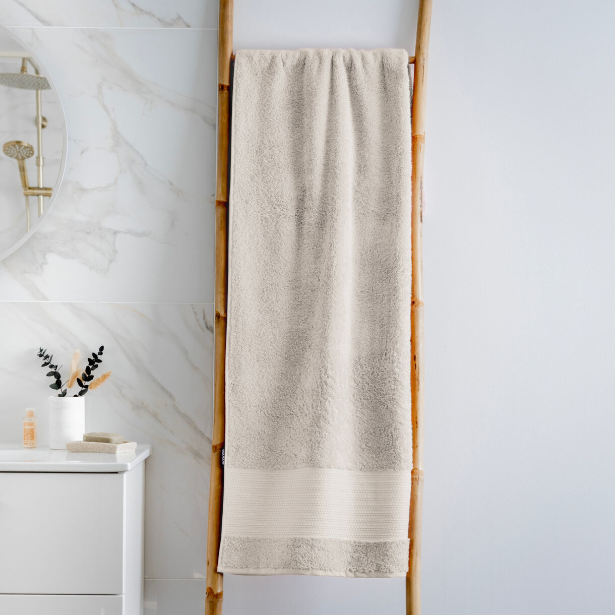 Asciugamano cotone bio (90 x 150 cm) Garance Beige pampa 1