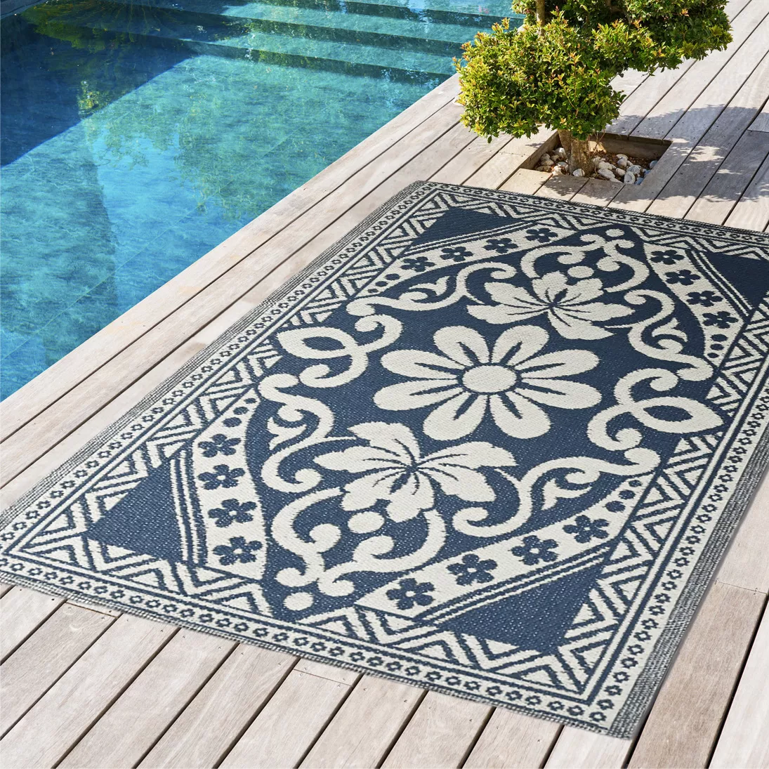 Tapis pp 2col ass extŽrieur
blue
 L160.00-W230.00-H0.50cm