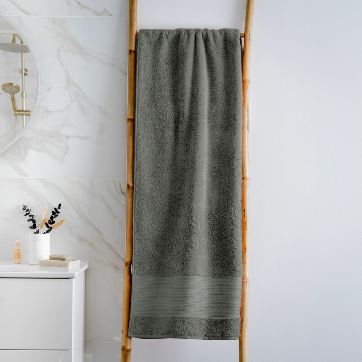 Asciugamano cotone bio (90 x 150 cm) Garance Verde rosmarino