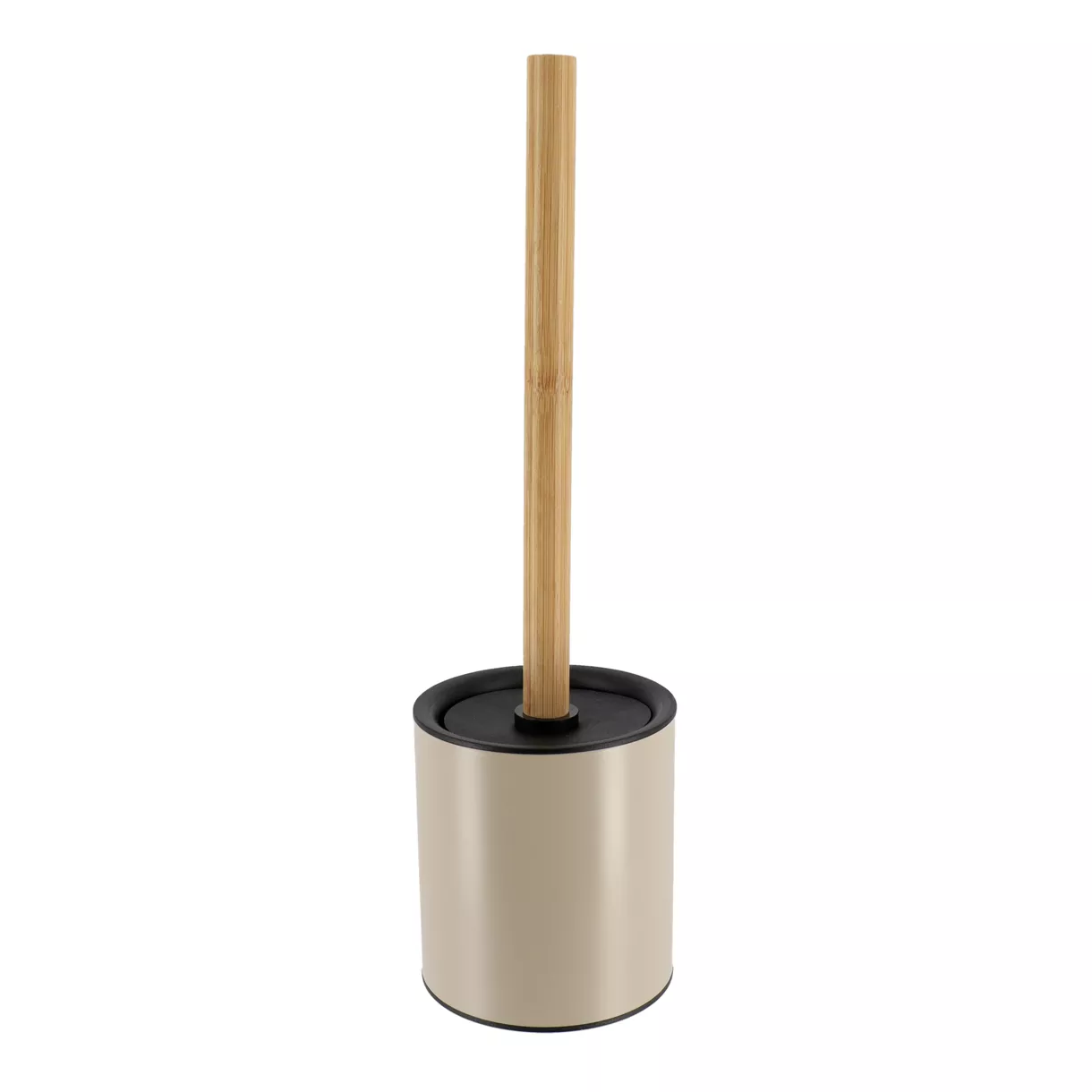 Scopino WC metallo Puro bambù Tortora
