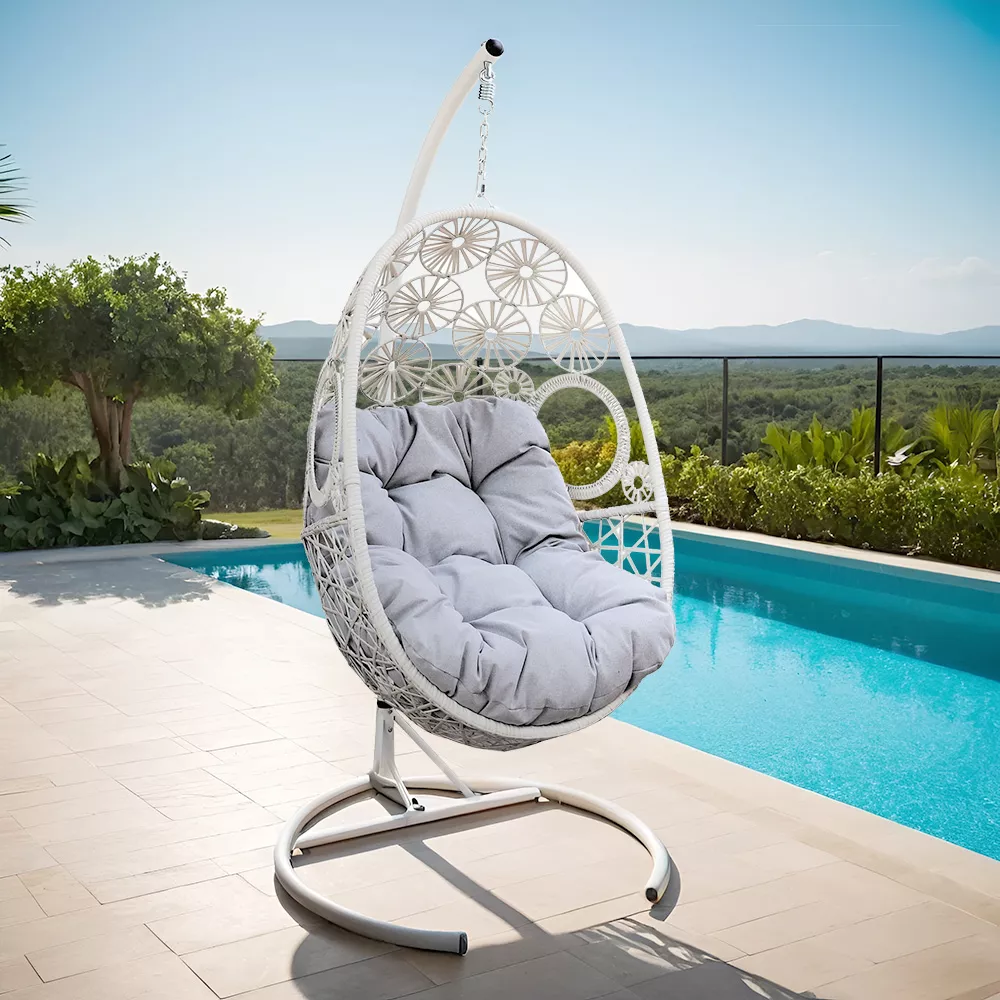 Loveuse suspendue Paros - Blanc/Gris clair 1