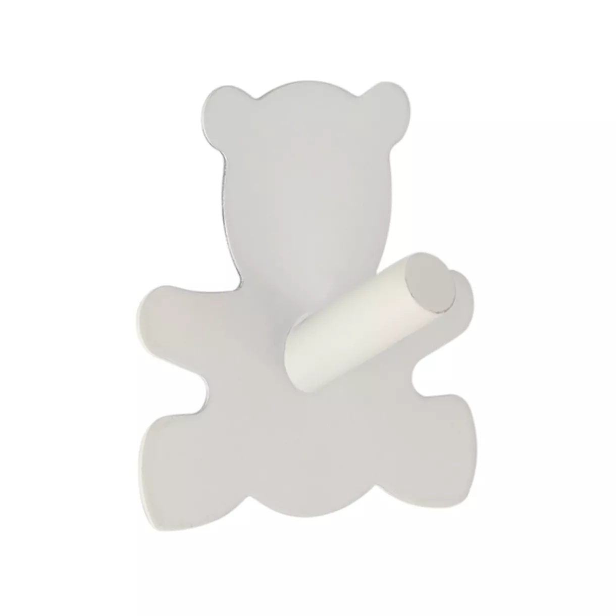 Gancho adhesivo 3M en acero inoxidable (H15 cm) Ourson Blancoo