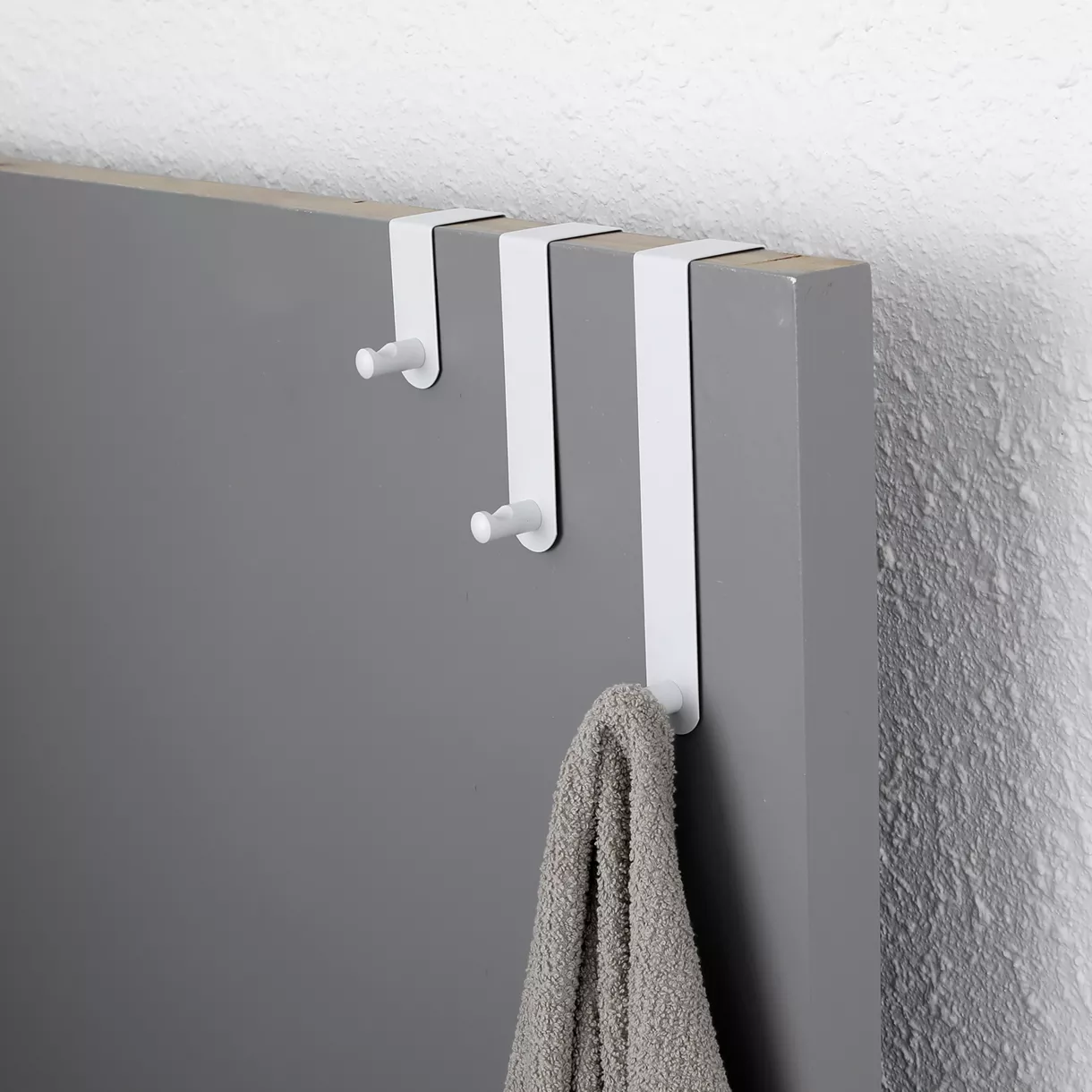 SET 3 PATERES ACIER INOXYDABLE POUR PORTE - BLANC