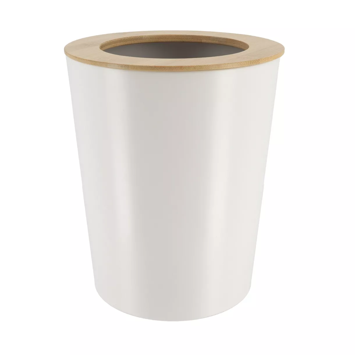 Pattumiera bagno 5L Puro bambù Bianco