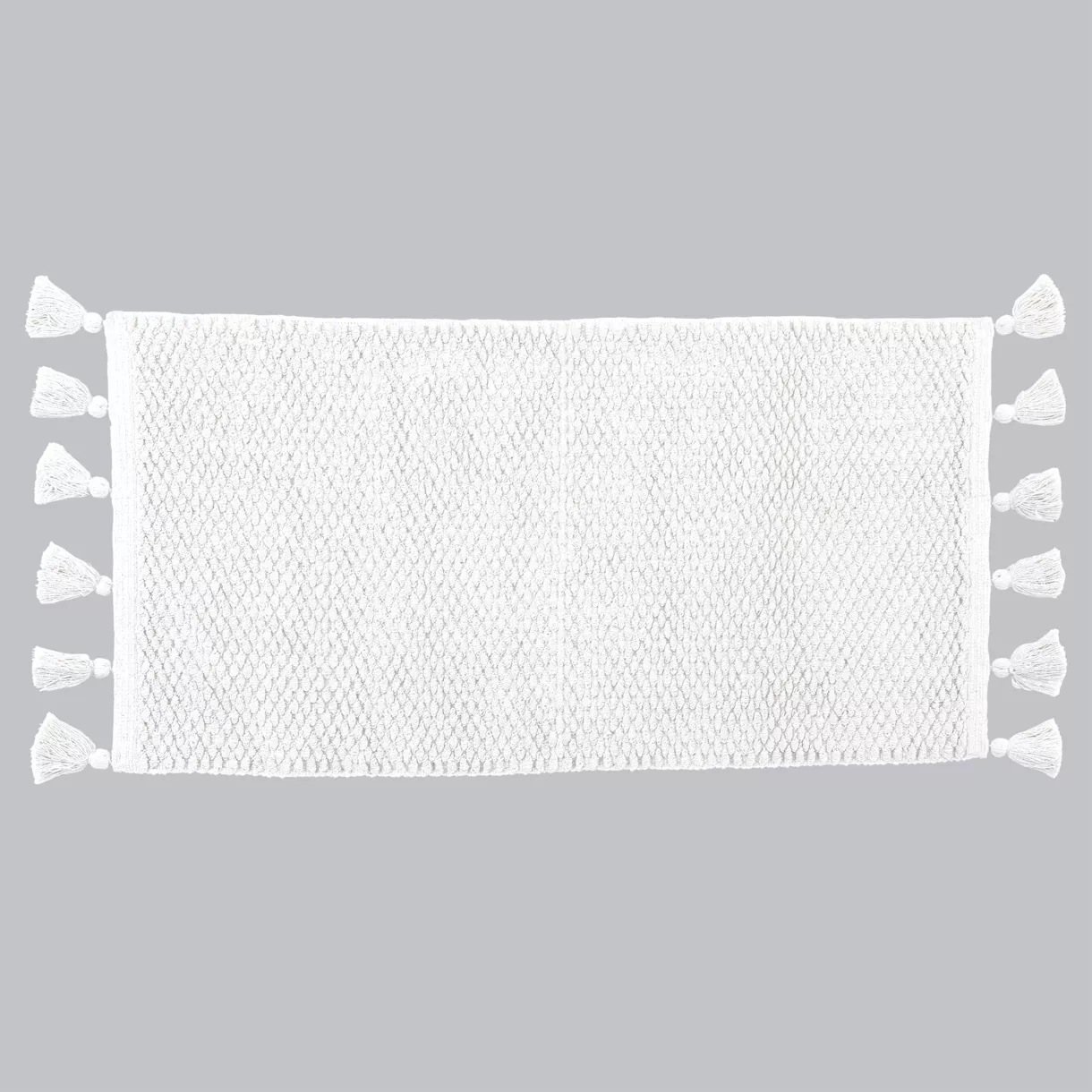 TAPIS RAPHAEL COTON/AUTRES FIBRES 45X90 CM - BLANC