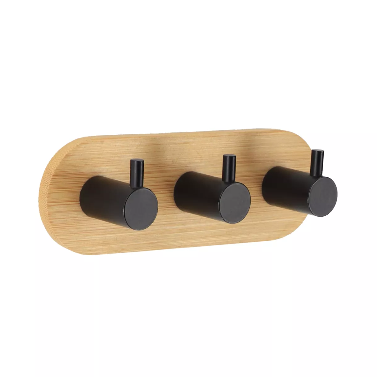 PATERE TRIPLE BAMBOU/METAL PEINT 3M- NOIR