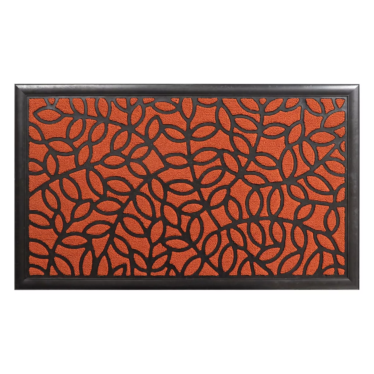 TAPIS BRONX 45X75CM POLYPRO/CAOUTCHOUC - TERRACOTTA