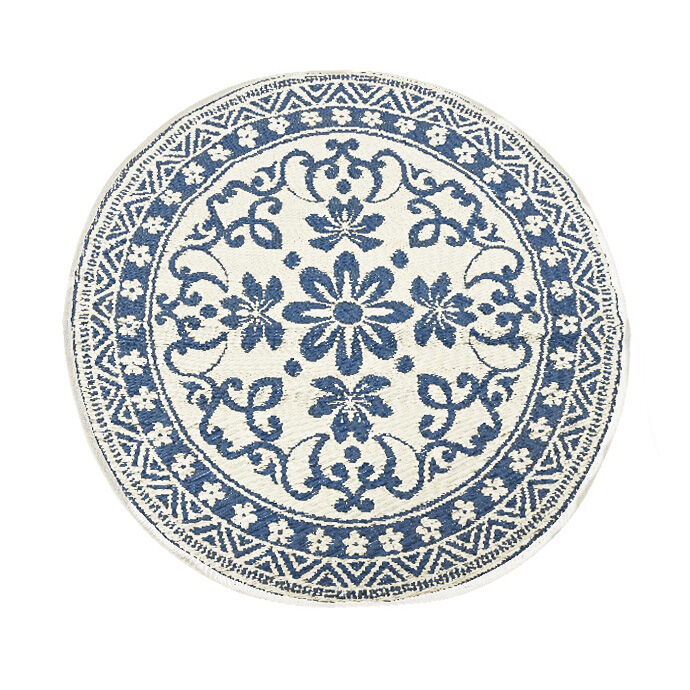 Alfombra de exterior circular (D150 cm) Rabat - Azul