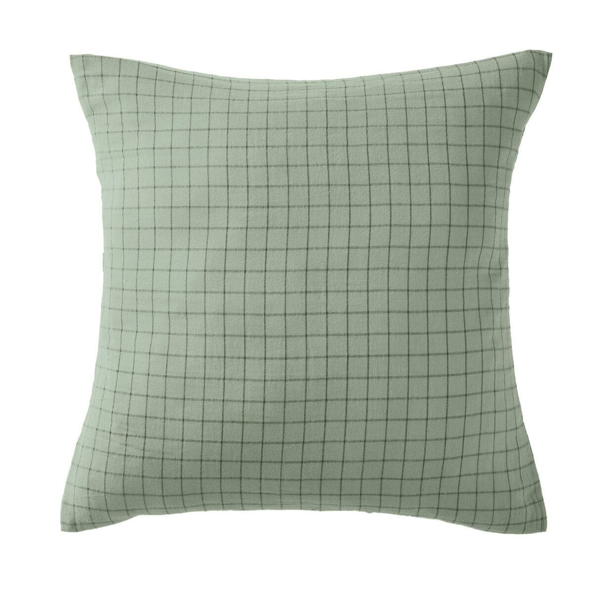 Funda de almohada cuadrada de gasa de algodón (60 x 60 cm) Gaïa Mix Verde eucalipto