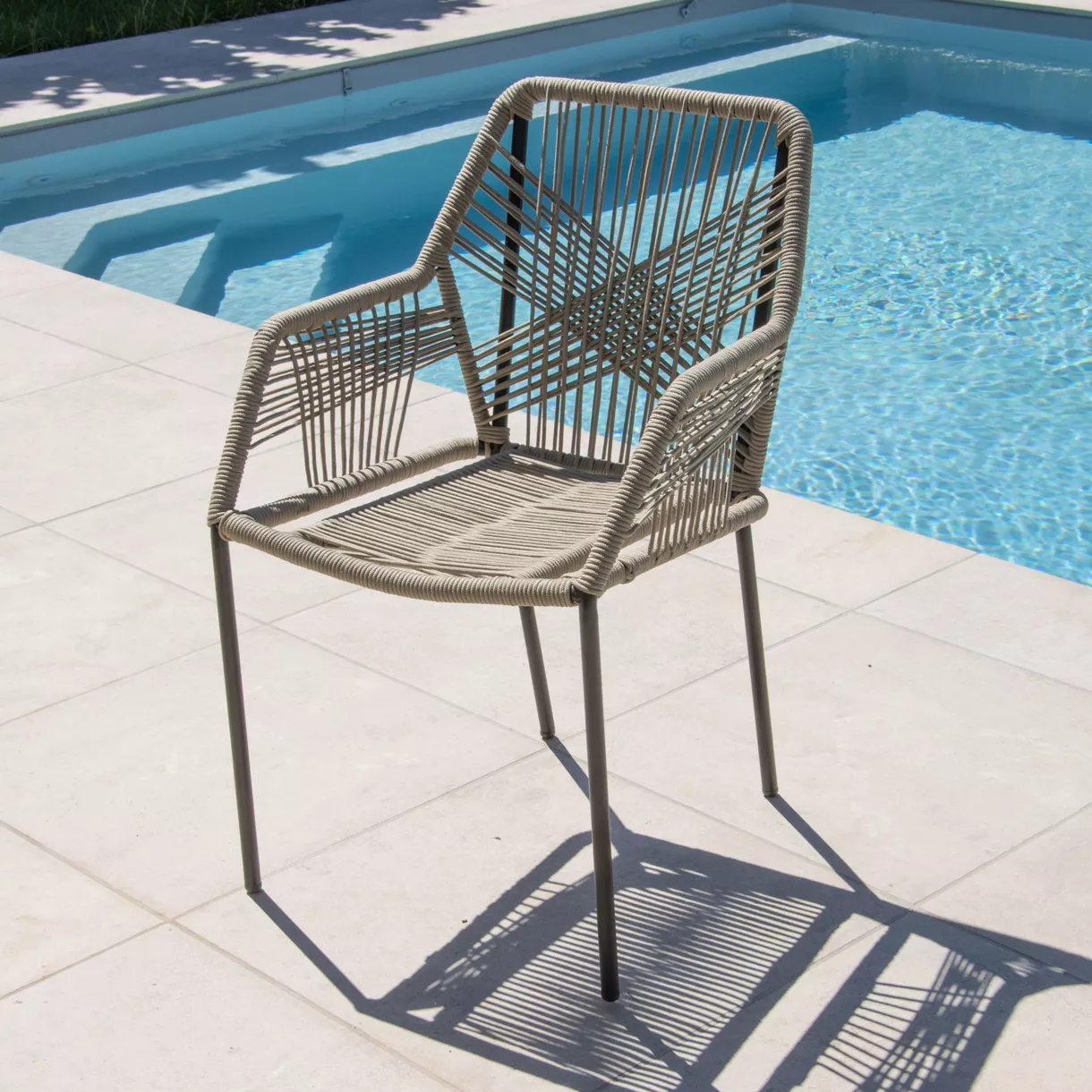 Fauteuil de jardin empilable Seville - Beige