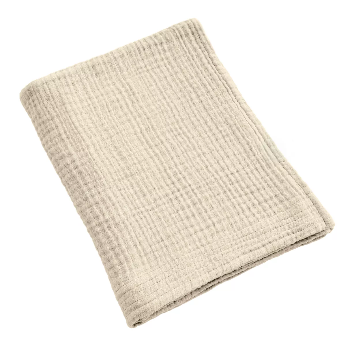 Badetuch aus Baumwoll-Gaze (90 x 150 cm) Gaïa Beige