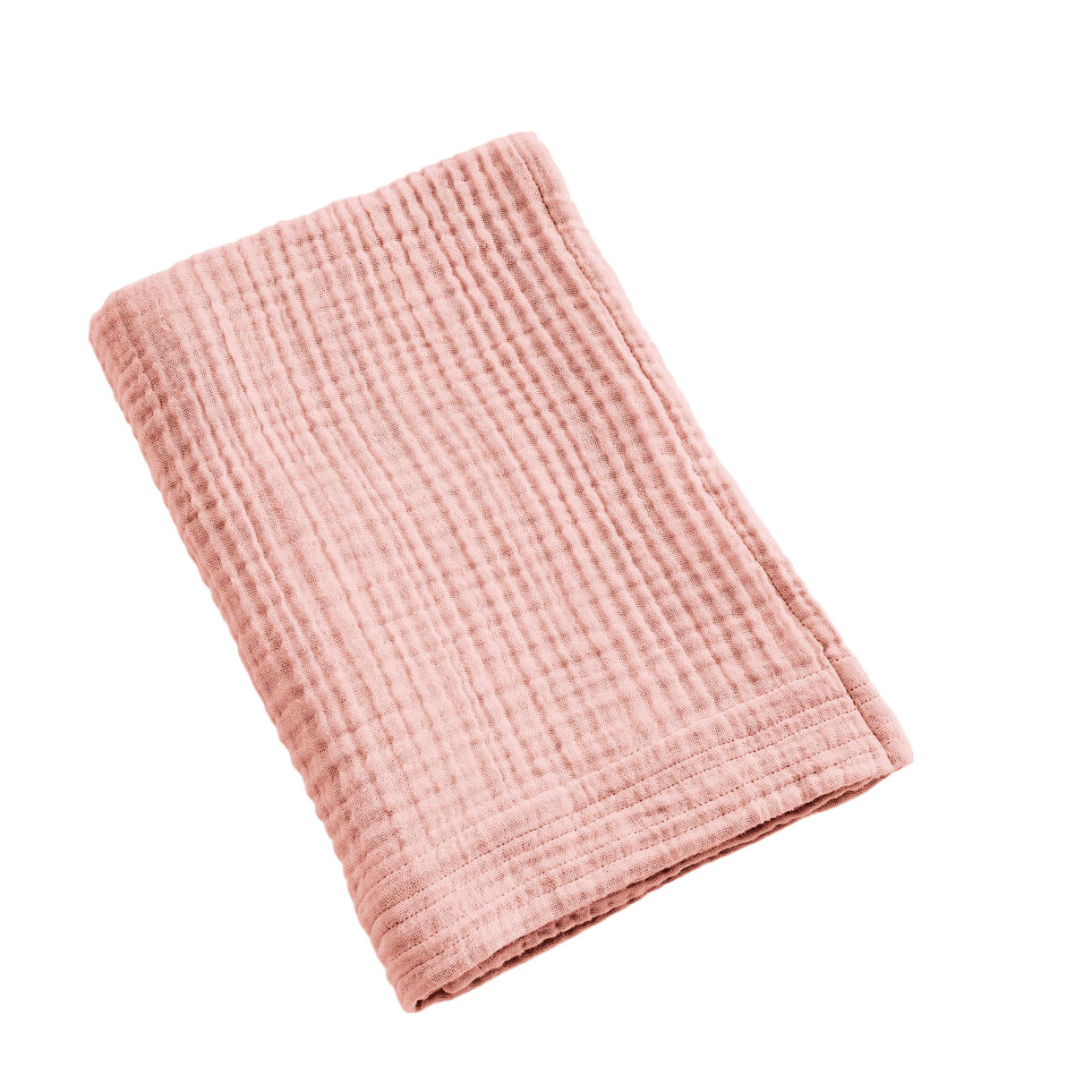 Handtuch aus Baumwoll-Gaze (50 x 90 cm) Gaïa Pfirsichrosa