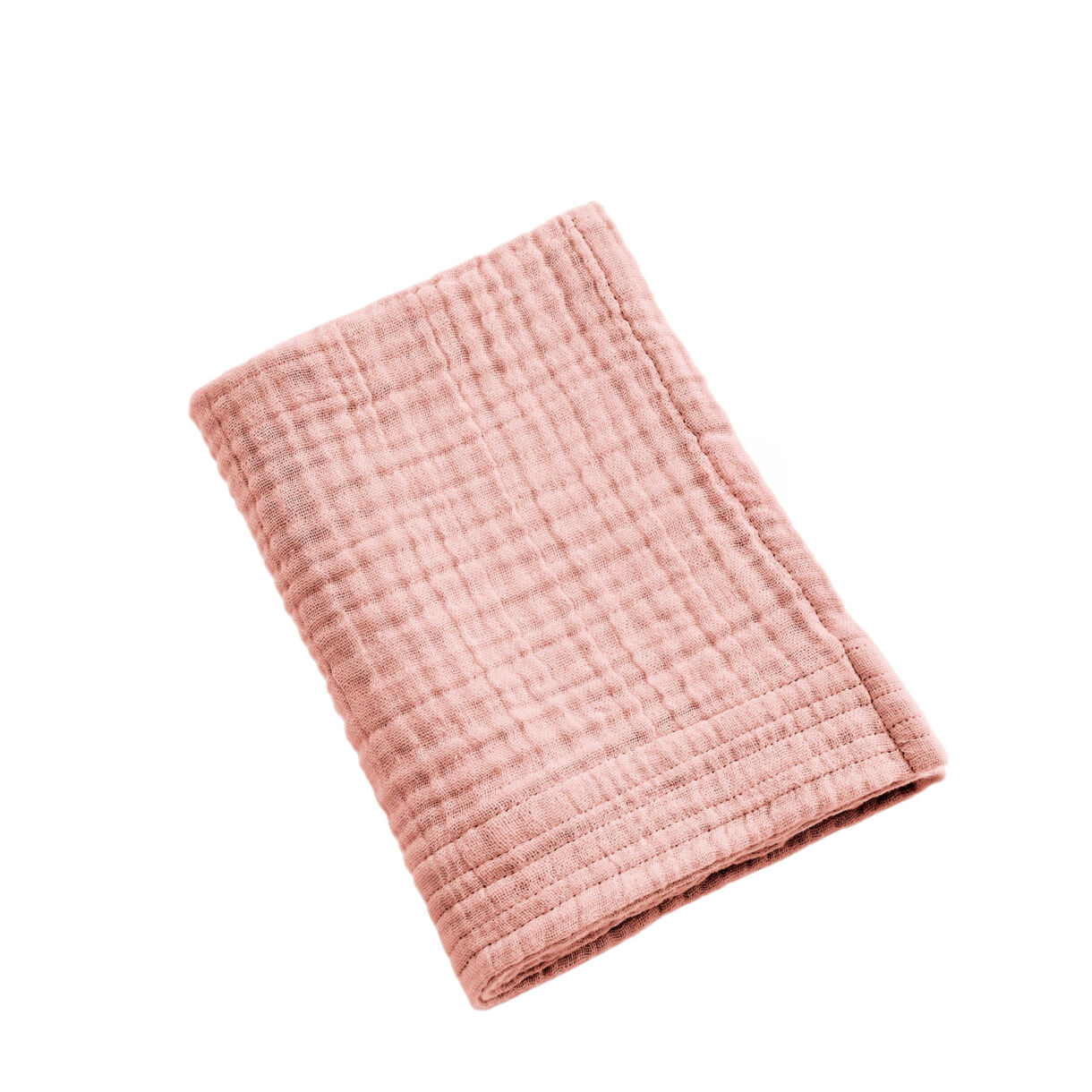 Toalla de baño en gasa de algodón (30 x 50 cm) Gaïa Rosa durazno