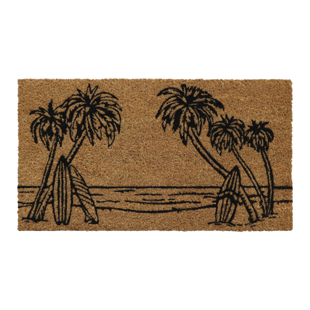 Fußmatte Kokosfasern (60 cm) Surf Schwarz