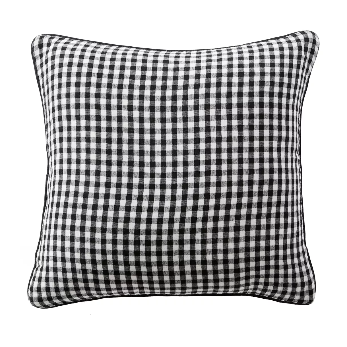 Coussin carré gaze de coton (45 x 45 cm) Vickie Noir