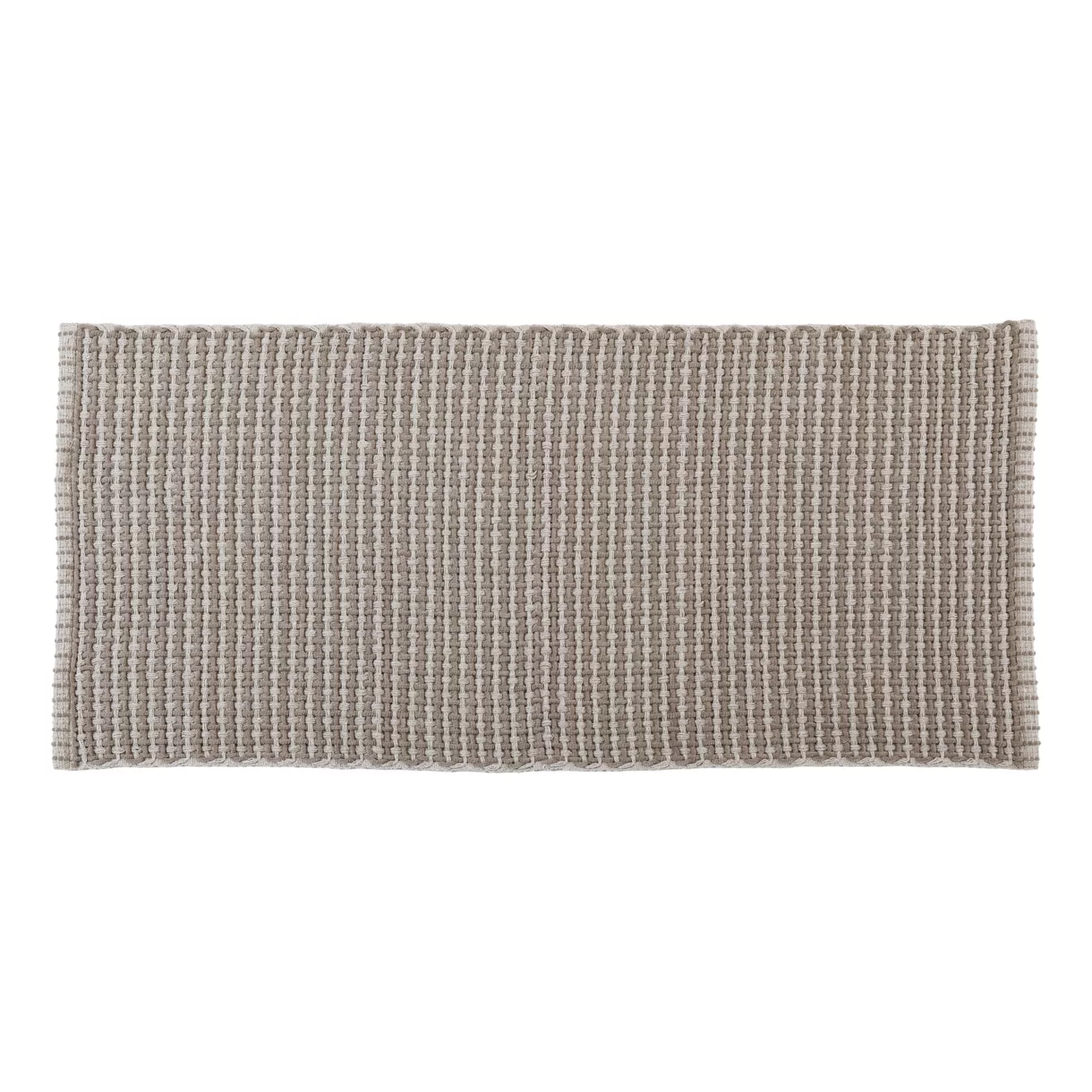 Woonkamer katoenen tapijt (50 x 120 cm) Mimetisme Taupe