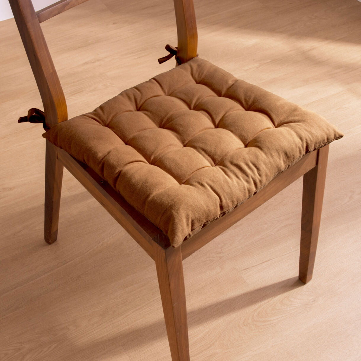 Coussin de chaise carré coton (40 x 40 cm) Pixel Camel