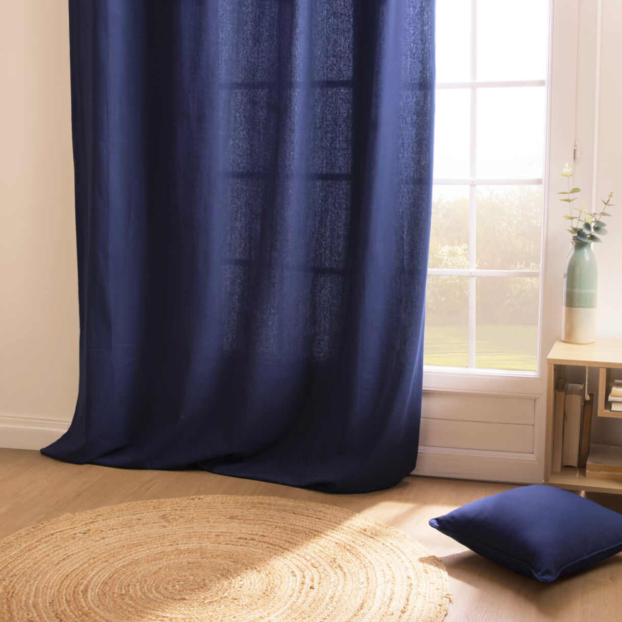 Tenda cotone (140 x 260 cm) Pixel Blu marino