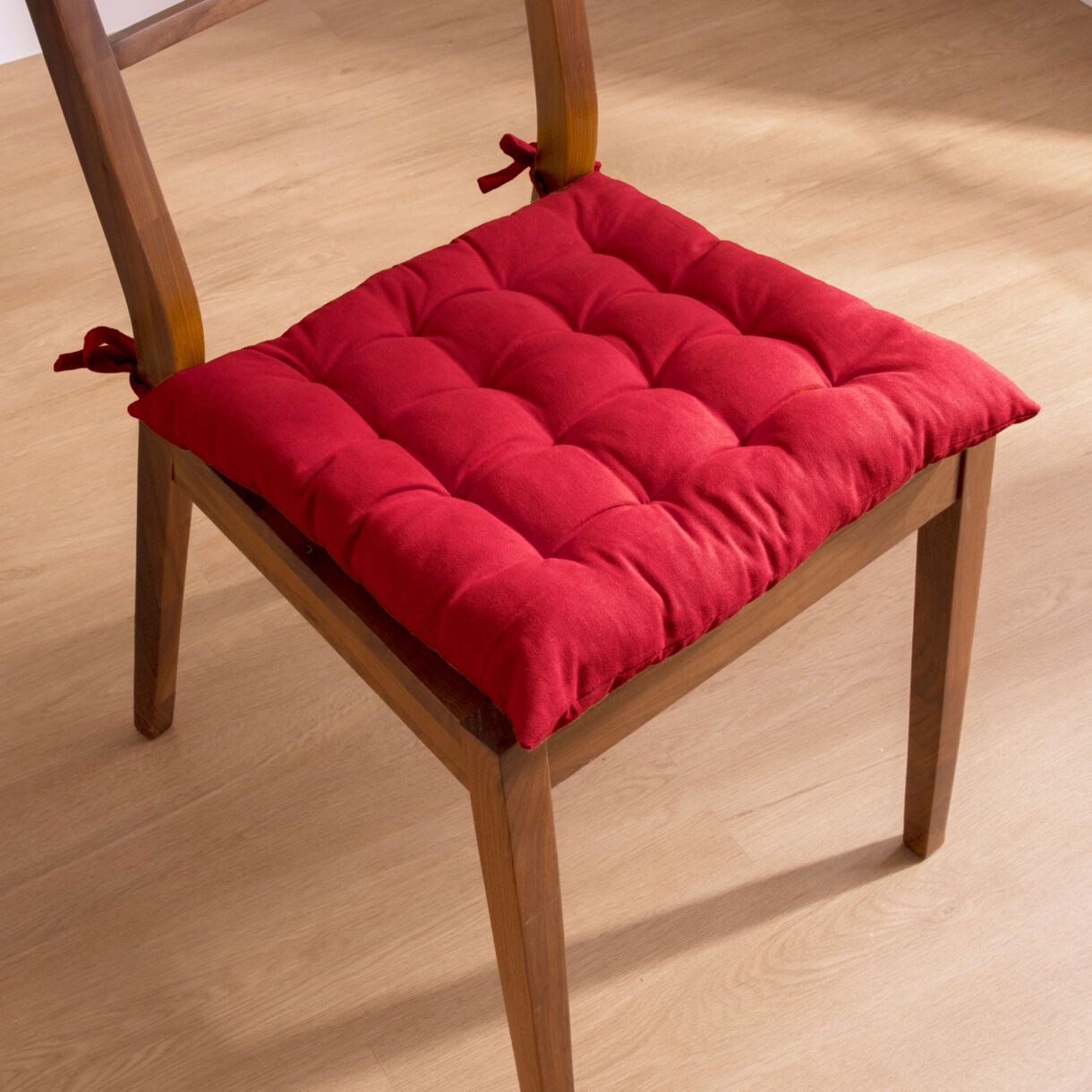 Coussin de chaise carré coton (40 x 40 cm) Pixel Rouge