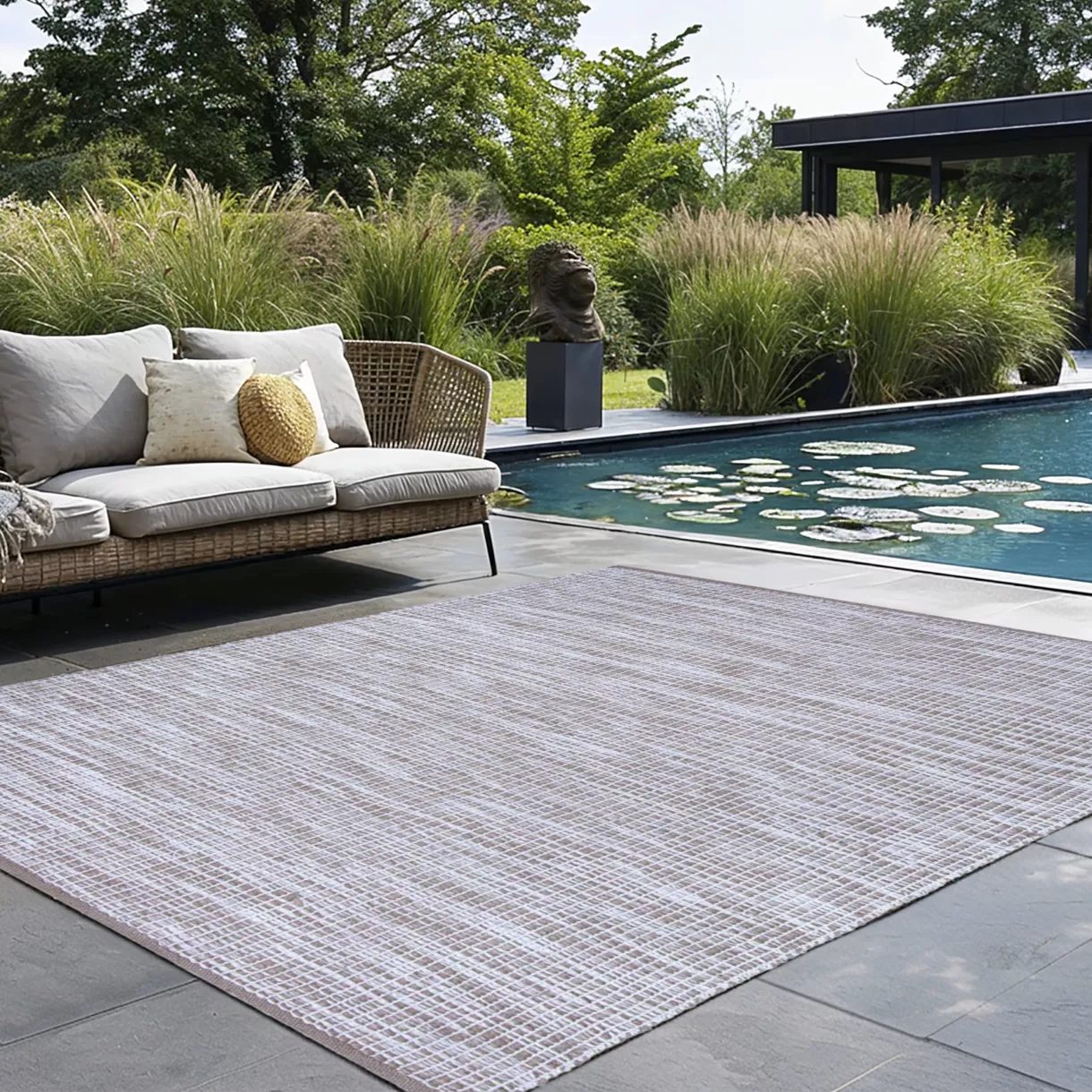 Tapis d'extérieur rectangulaire (160 x 230 cm) Bono Ficelle