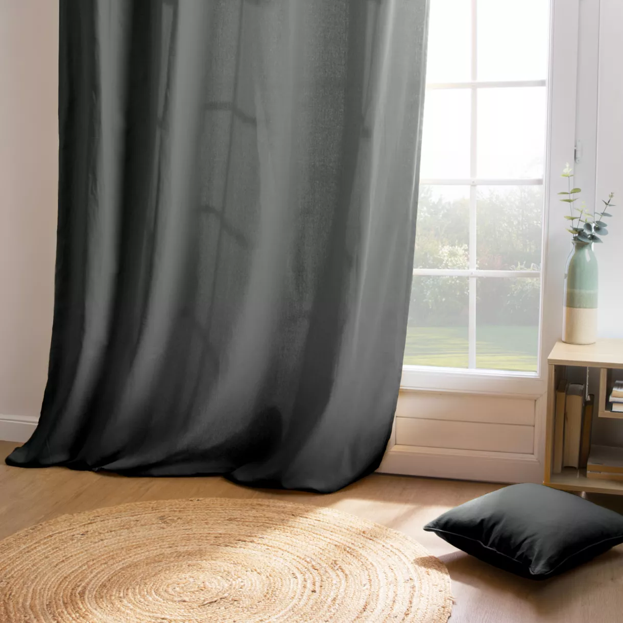 Tenda cotone (140 x 260 cm) Pixel Grigio nuvola
