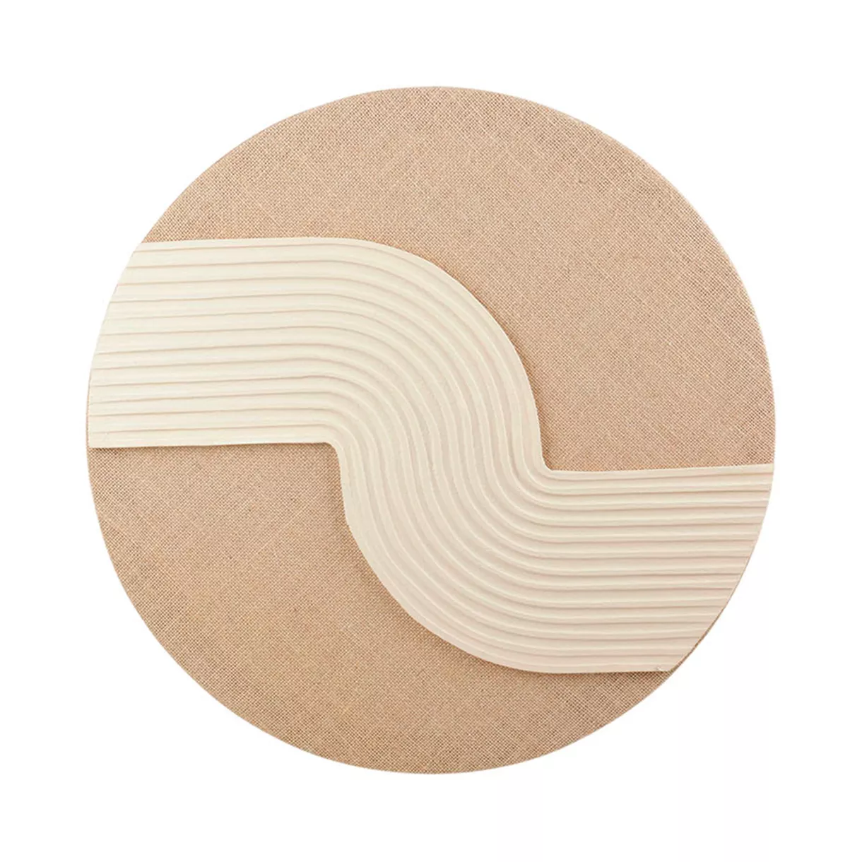 Decoración de pared tejida (D50 cm) Sixties Paris Beige
