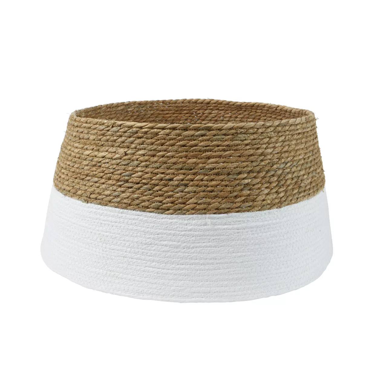 1 Cache-pied pour sapin herbe dia70.00-H28.00cm blanc
