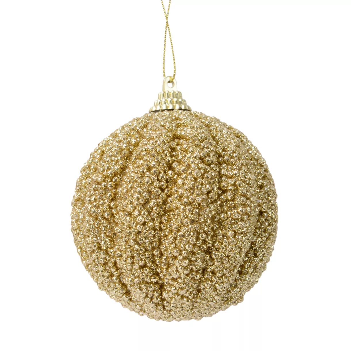 12er Set Weihnachtskugeln (D80 mm) Etincelle Gold