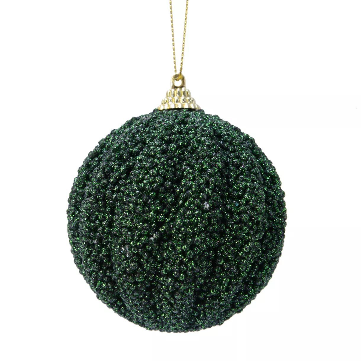 Lot de 12 boules de Noël (D80 mm) Frity Vert sapin